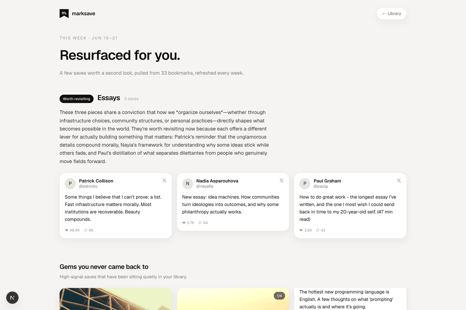 This week, an auto-curated weekly brief