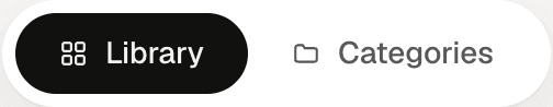 Library and Categories toggle